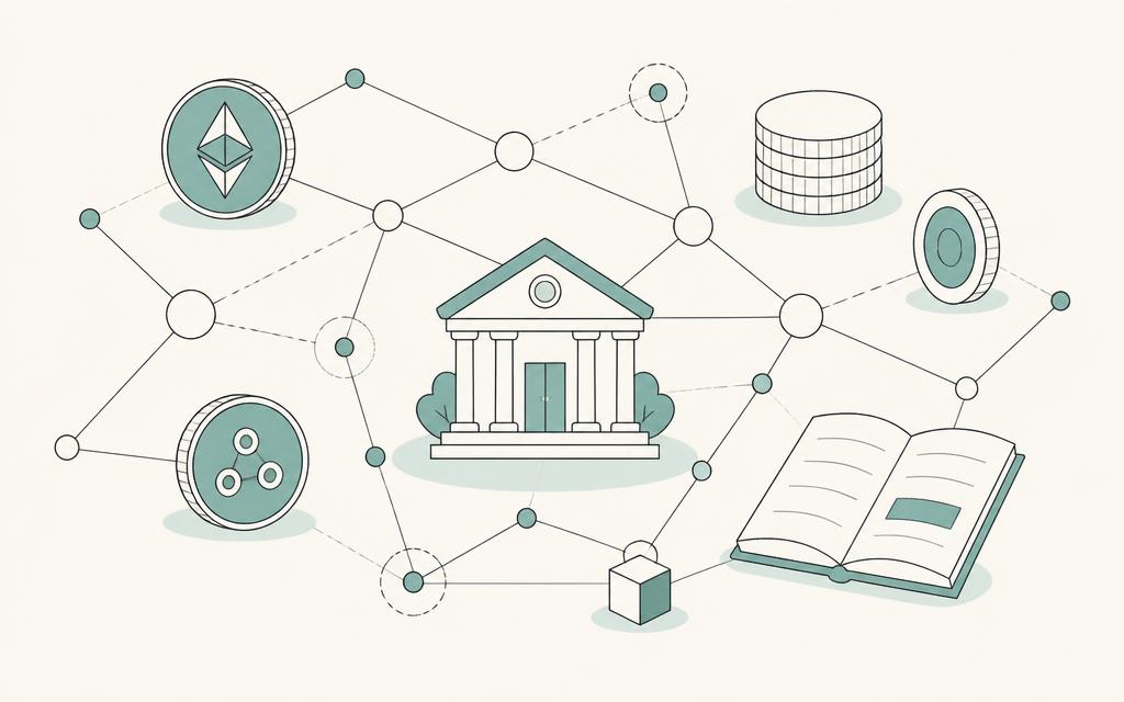 Finansillustration med diagram och lokal ekonomi.